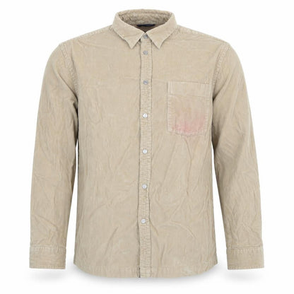 Kenzo Homme Men's Beige M Corduroy Long Sleeve Button-Up Shirt