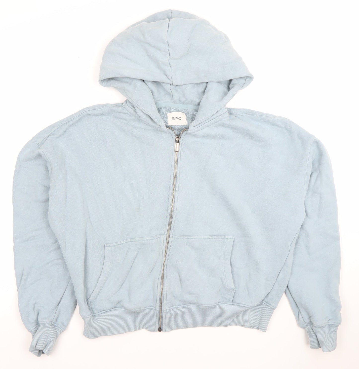 Womens UK Size S Gym+Coffee Blue Full Zip Hoodie