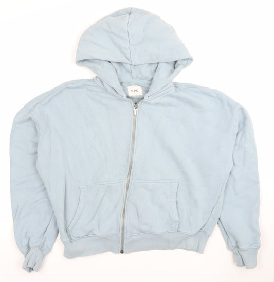 Womens UK Size S Gym+Coffee Blue Full Zip Hoodie