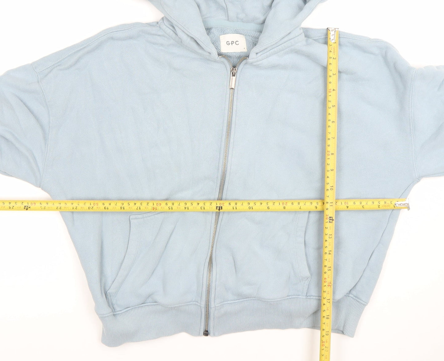 Womens UK Size S Gym+Coffee Blue Full Zip Hoodie