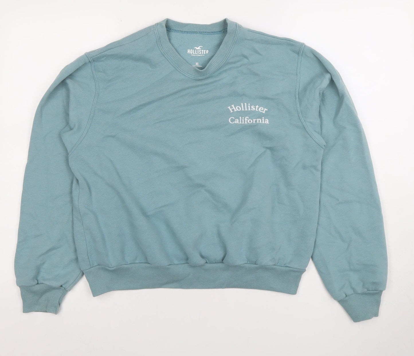 Womens UK Size XS Hollister Blue Pullover Sweatshirt