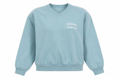 Womens UK Size XS Hollister Blue Pullover Sweatshirt