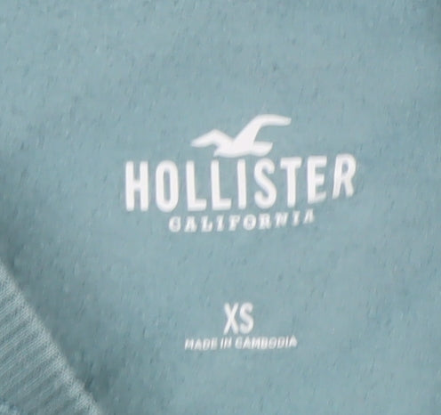 Womens UK Size XS Hollister Blue Pullover Sweatshirt