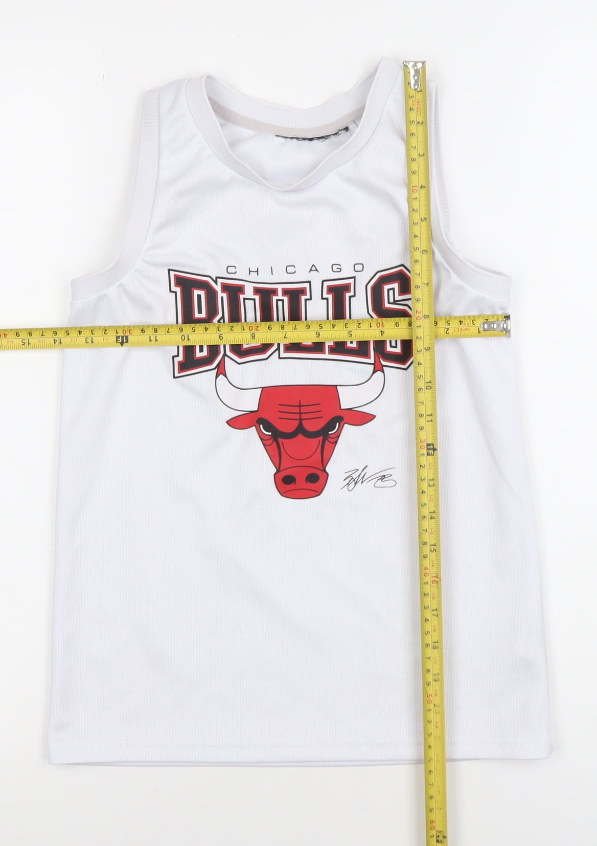 Primark Boys White Chicago Bulls Basketball Tank Top 8 Years Jersey Style