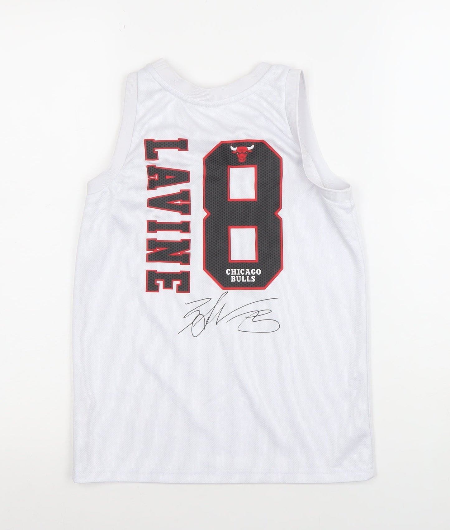 Primark Boys White Chicago Bulls Basketball Tank Top 8 Years Jersey Style