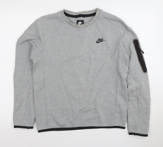 Mens UK Size S Nike Grey Pullover Sweatshirt