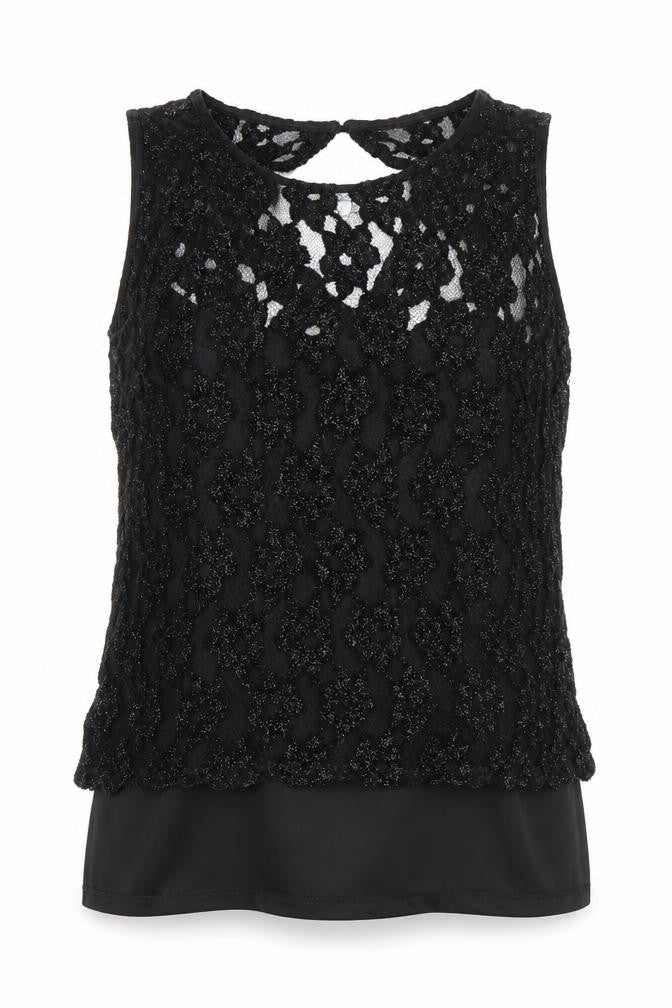 Womens UK Size L VERO MODA Black Camisole Blouse