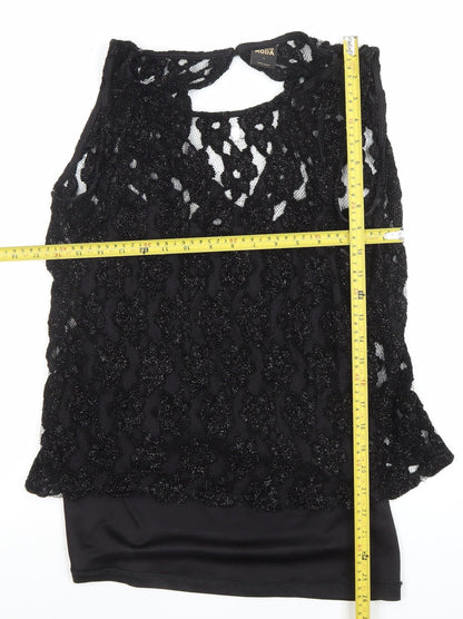 Womens UK Size L VERO MODA Black Camisole Blouse