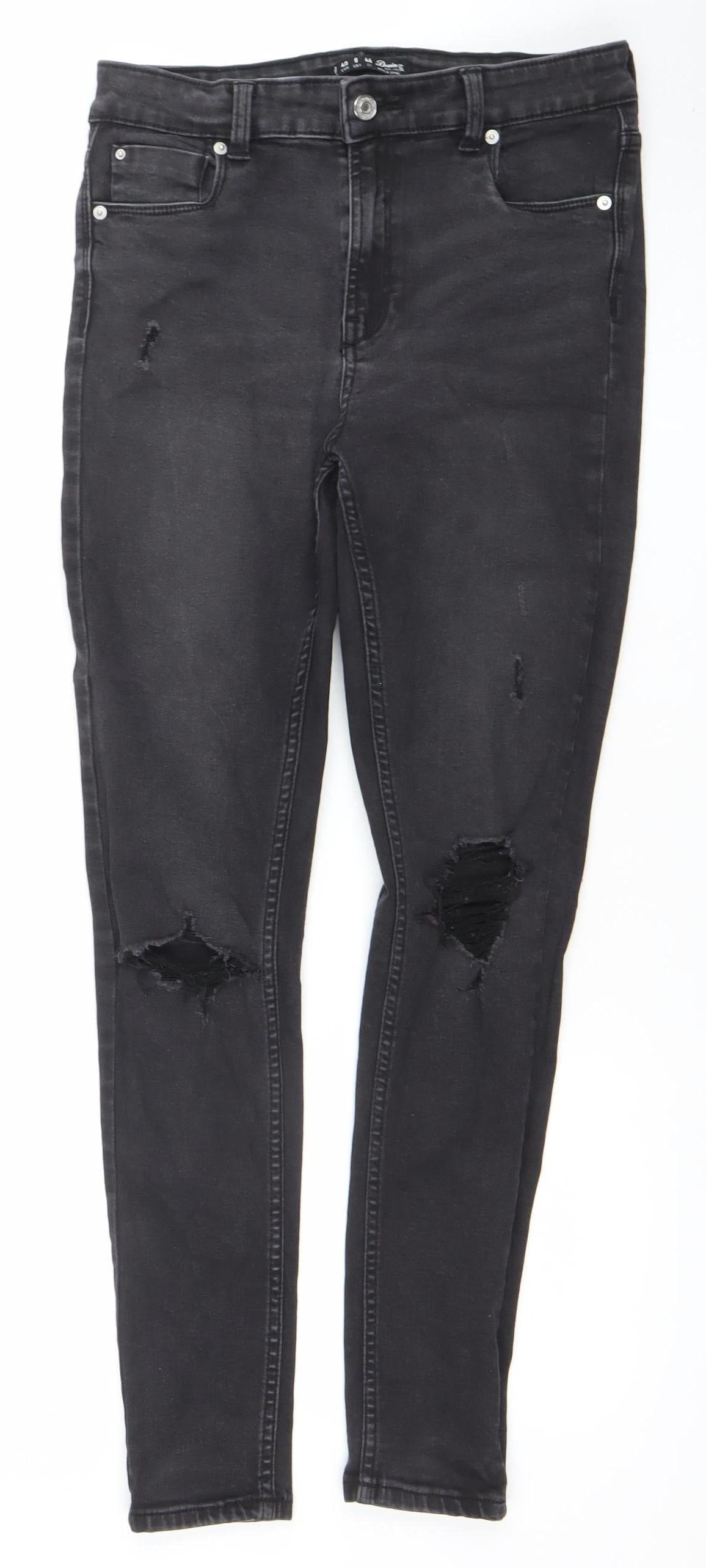 Womens UK Size 12 Denim Co. Slim Fit Skinny Black Jeans