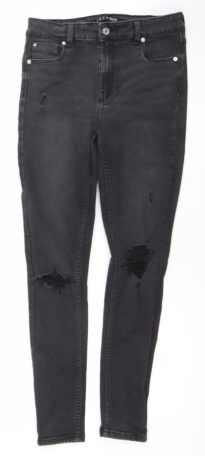 Womens UK Size 12 Denim Co. Slim Fit Skinny Black Jeans