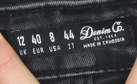 Womens UK Size 12 Denim Co. Slim Fit Skinny Black Jeans