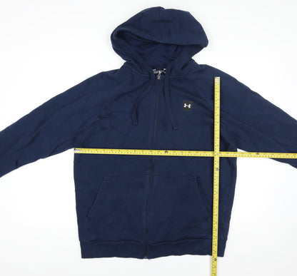 Under Armour Men Blue M Basic Jacket Hoodie ColdGear