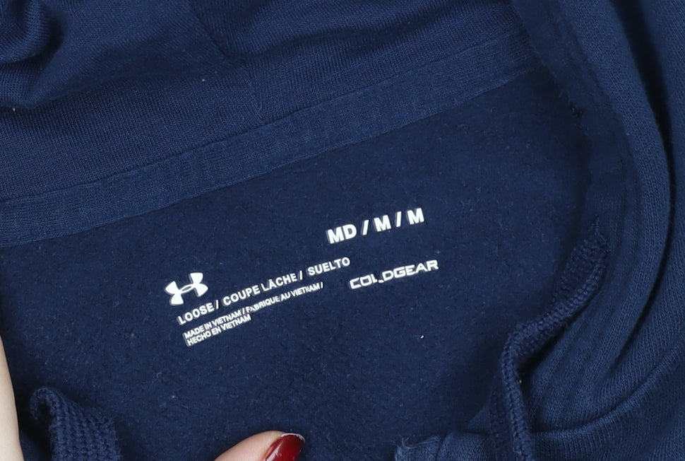 Under Armour Men Blue M Basic Jacket Hoodie ColdGear