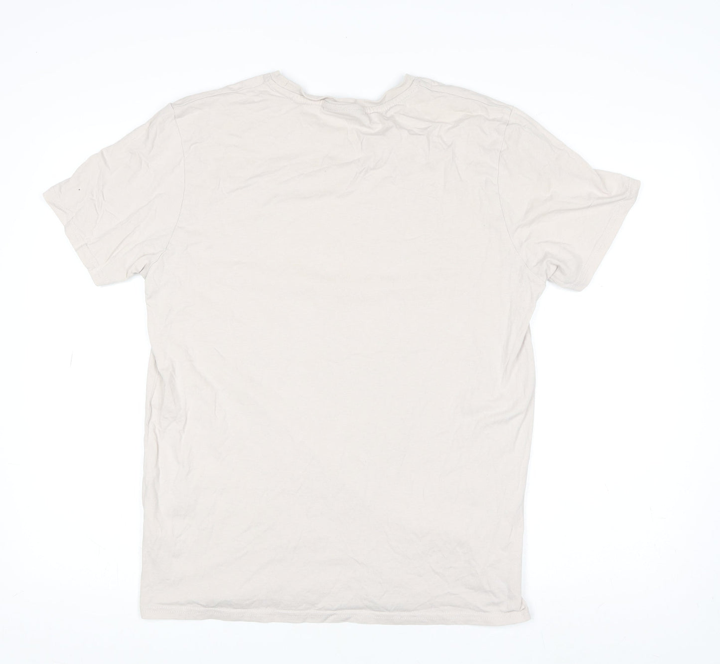 Womens UK Size L Closure London Beige Basic T-Shirt