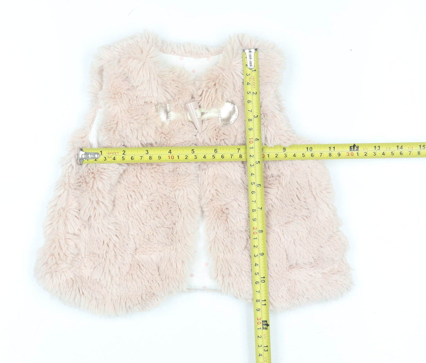 St. Bernard for Dunnes Stores Pink Faux Fur Waistcoat 6-9 Months Baby Girls