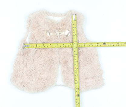 St. Bernard for Dunnes Stores Pink Faux Fur Waistcoat 6-9 Months Baby Girls