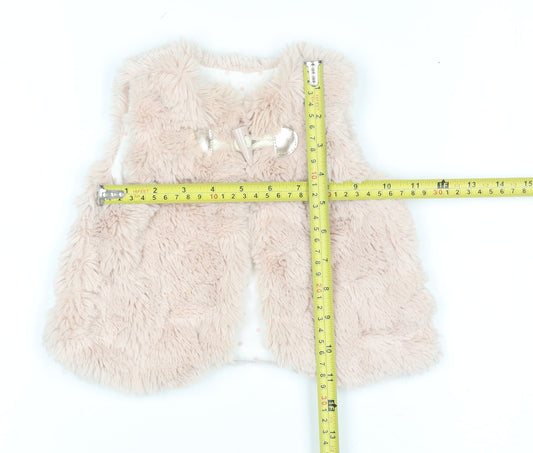 St. Bernard for Dunnes Stores Pink Faux Fur Waistcoat 6-9 Months Baby Girls