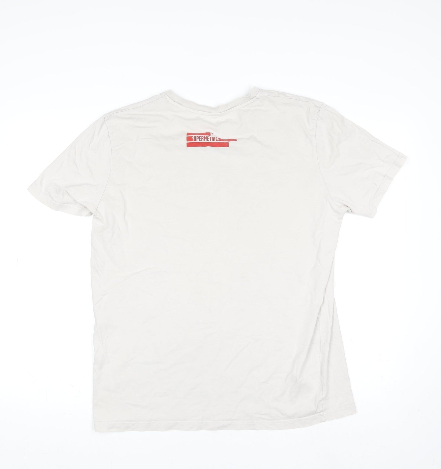 Supermetrics Men White SUPERSCAPE 2021 Graphic Cotton T-Shirt M