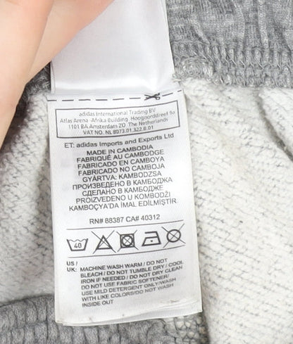 adidas Mens Grey M Regular Fit Sweatpants Joggers Activewear