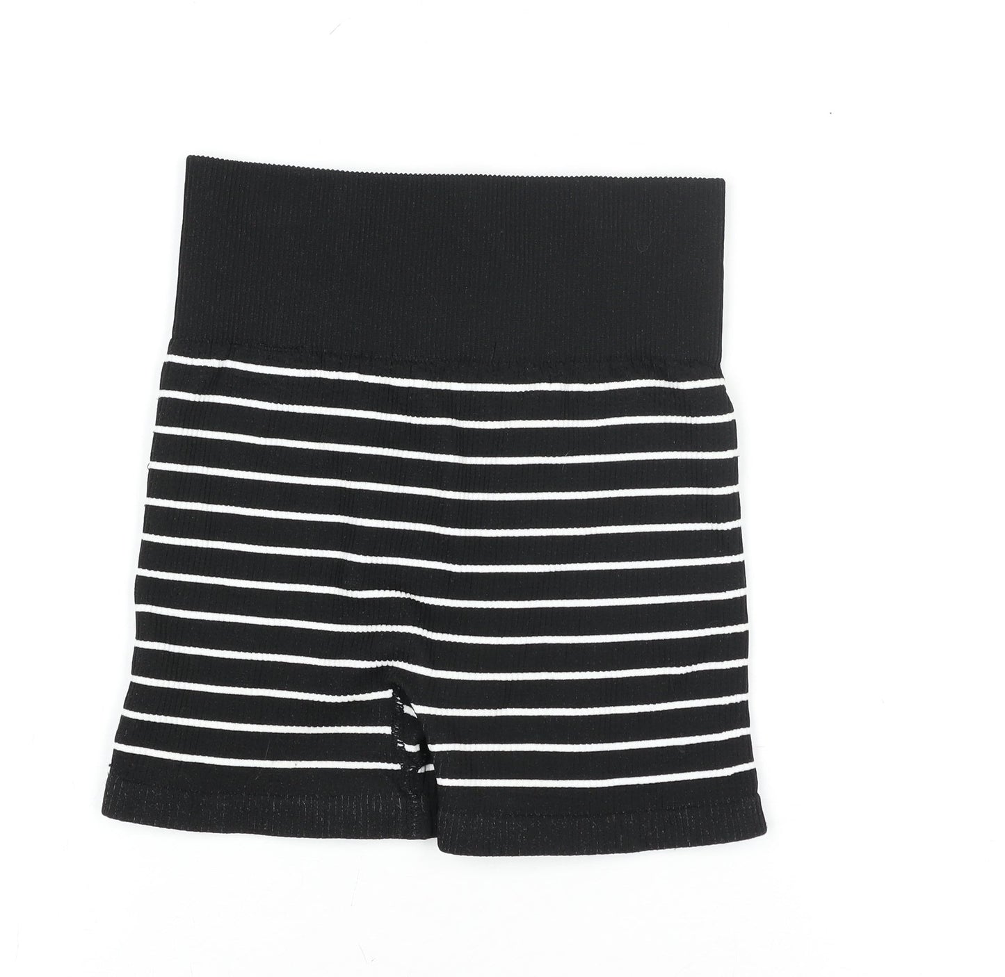 Dunnes Stores Women’s Black Striped Ribbed Biker Shorts XS