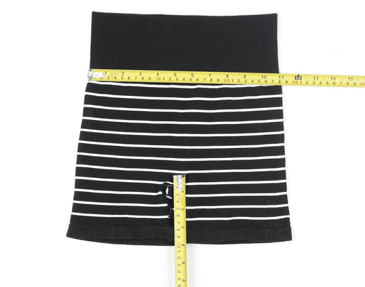 Dunnes Stores Women’s Black Striped Ribbed Biker Shorts XS