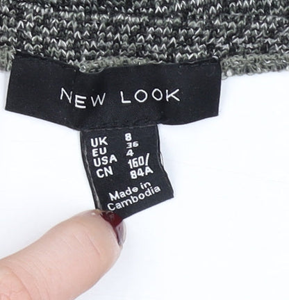 Womens UK Size 8 New Look Grey Basic T-Shirt