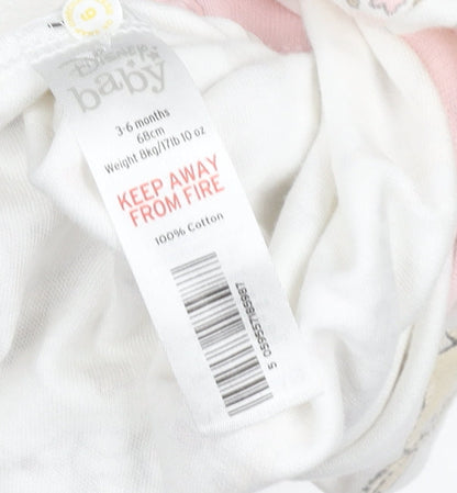 Disney Baby Unisex White 3-6 Months Bambi Cotton Romper Playsuit