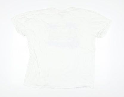 Quiksilver Men's White XL Florida Graphic Regular Fit T-Shirt