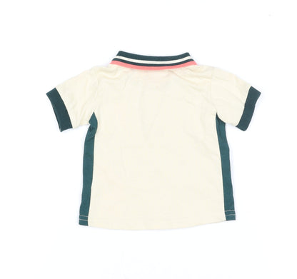 Liverpool FC Beige Baby Polo Babygrow 0-3 Months Short Sleeve Cotton