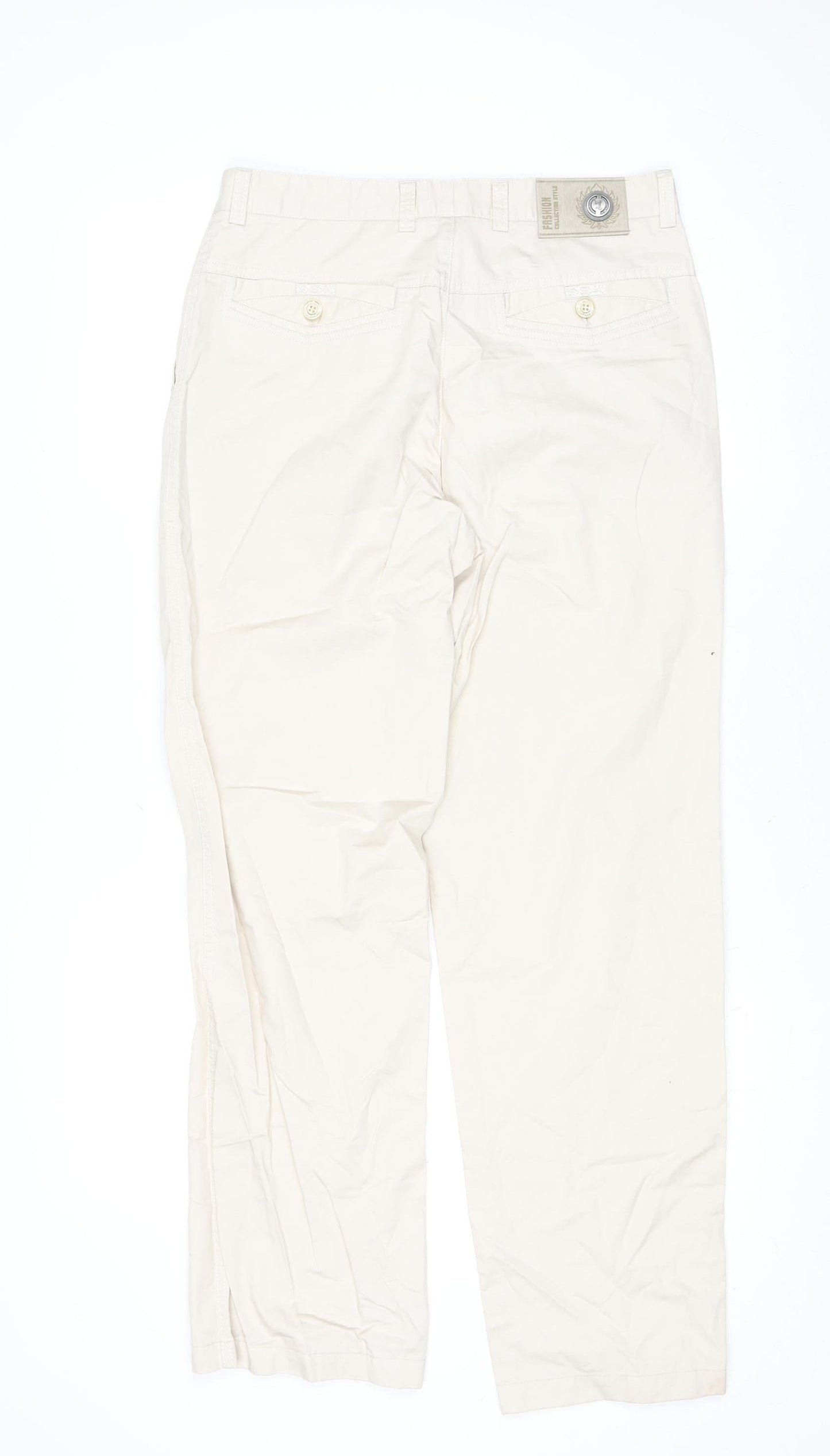 Collection Fashion Men's Beige Chino Trousers Size M 31in Regular Fit