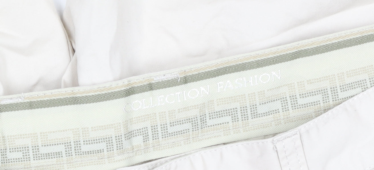 Collection Fashion Men's Beige Chino Trousers Size M 31in Regular Fit