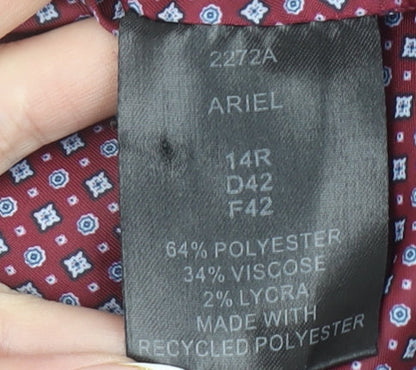 Brook Taverner Women's Navy Blazer Size 14 Regular Classic Single-Breasted Jacket