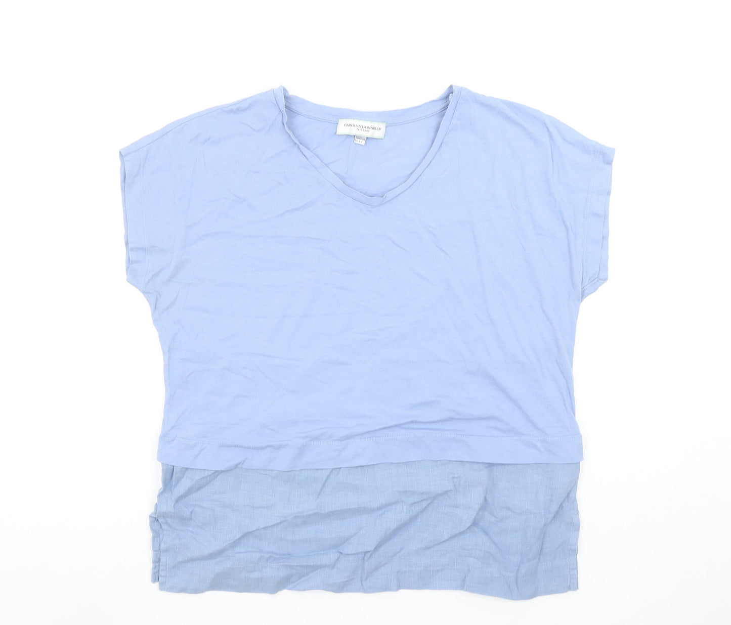 Womens UK Size S Carolyn Donnelly The Edit Blue Basic T-Shirt