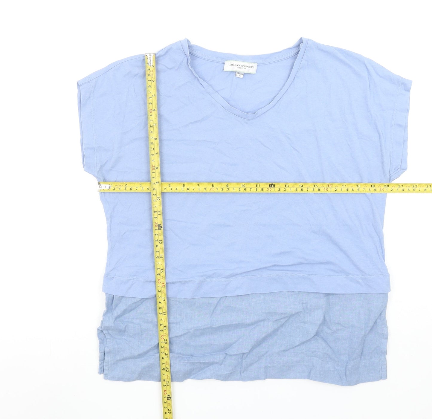 Womens UK Size S Carolyn Donnelly The Edit Blue Basic T-Shirt