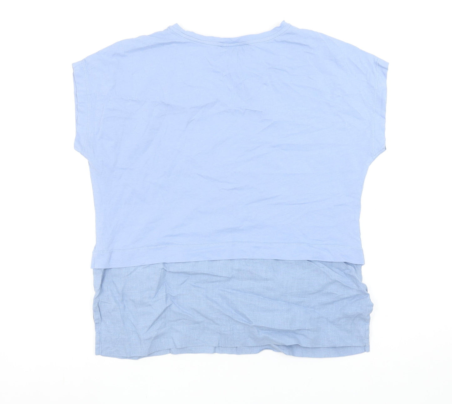 Womens UK Size S Carolyn Donnelly The Edit Blue Basic T-Shirt
