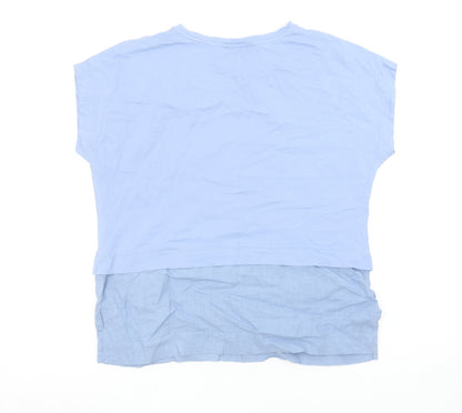 Womens UK Size S Carolyn Donnelly The Edit Blue Basic T-Shirt