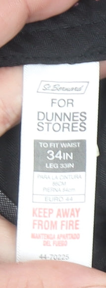 Dunnes Stores Men's Grey Slim Fit Dress Pants 34W 33L Trouser