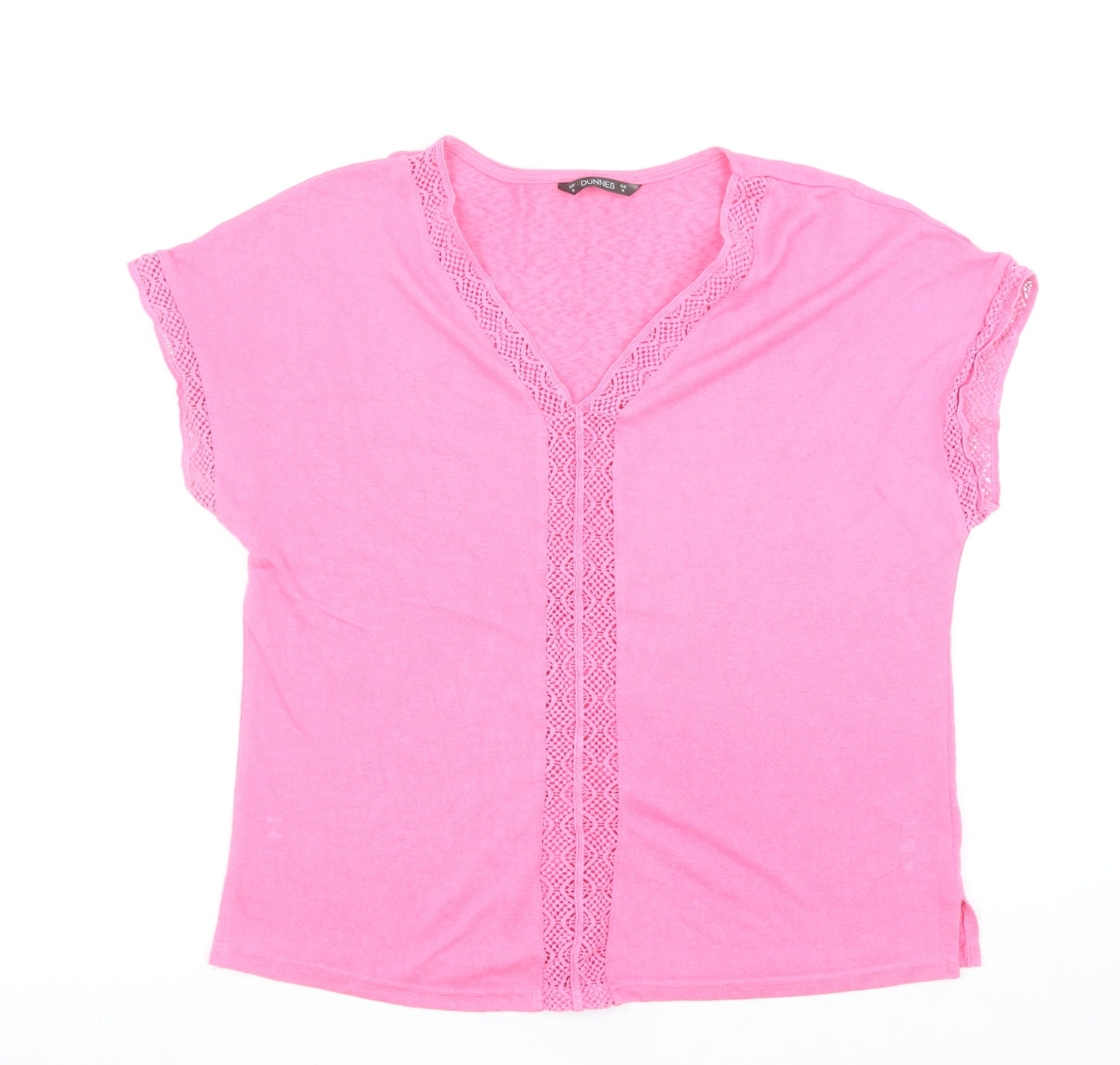 Womens UK Size M Dunnes Stores Pink Basic T-Shirt