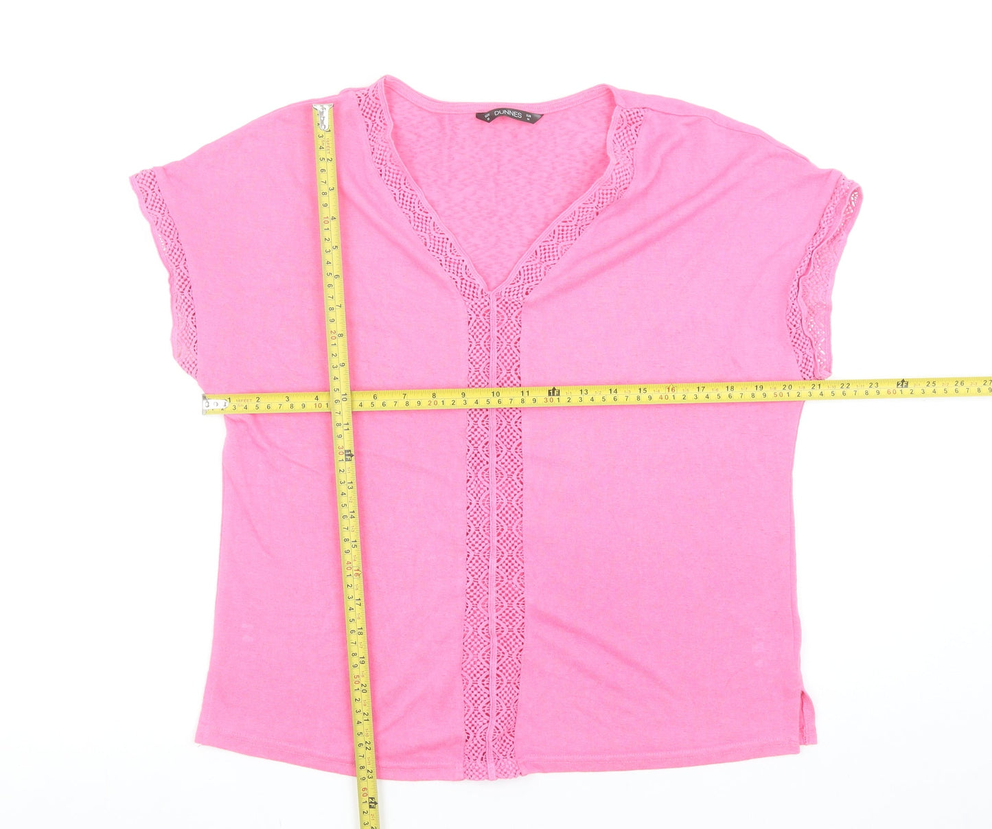 Womens UK Size M Dunnes Stores Pink Basic T-Shirt