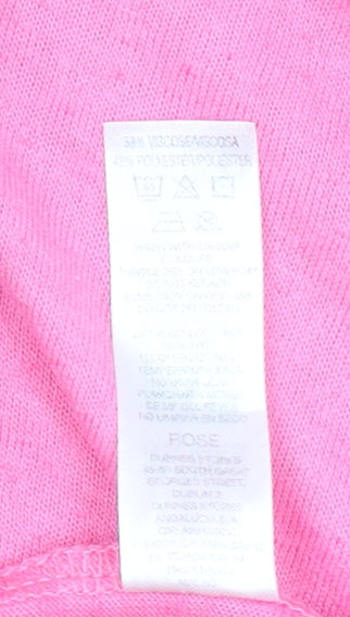 Womens UK Size M Dunnes Stores Pink Basic T-Shirt