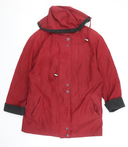 Womens UK Size 10 Savannah Red Rain Coat
