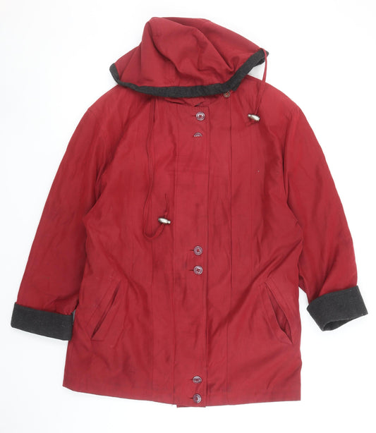 Womens UK Size 10 Savannah Red Rain Coat