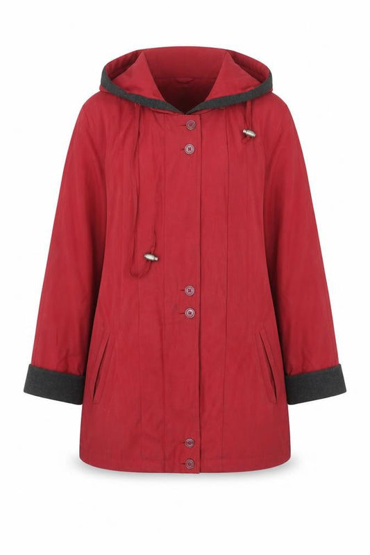 Womens UK Size 10 Savannah Red Rain Coat