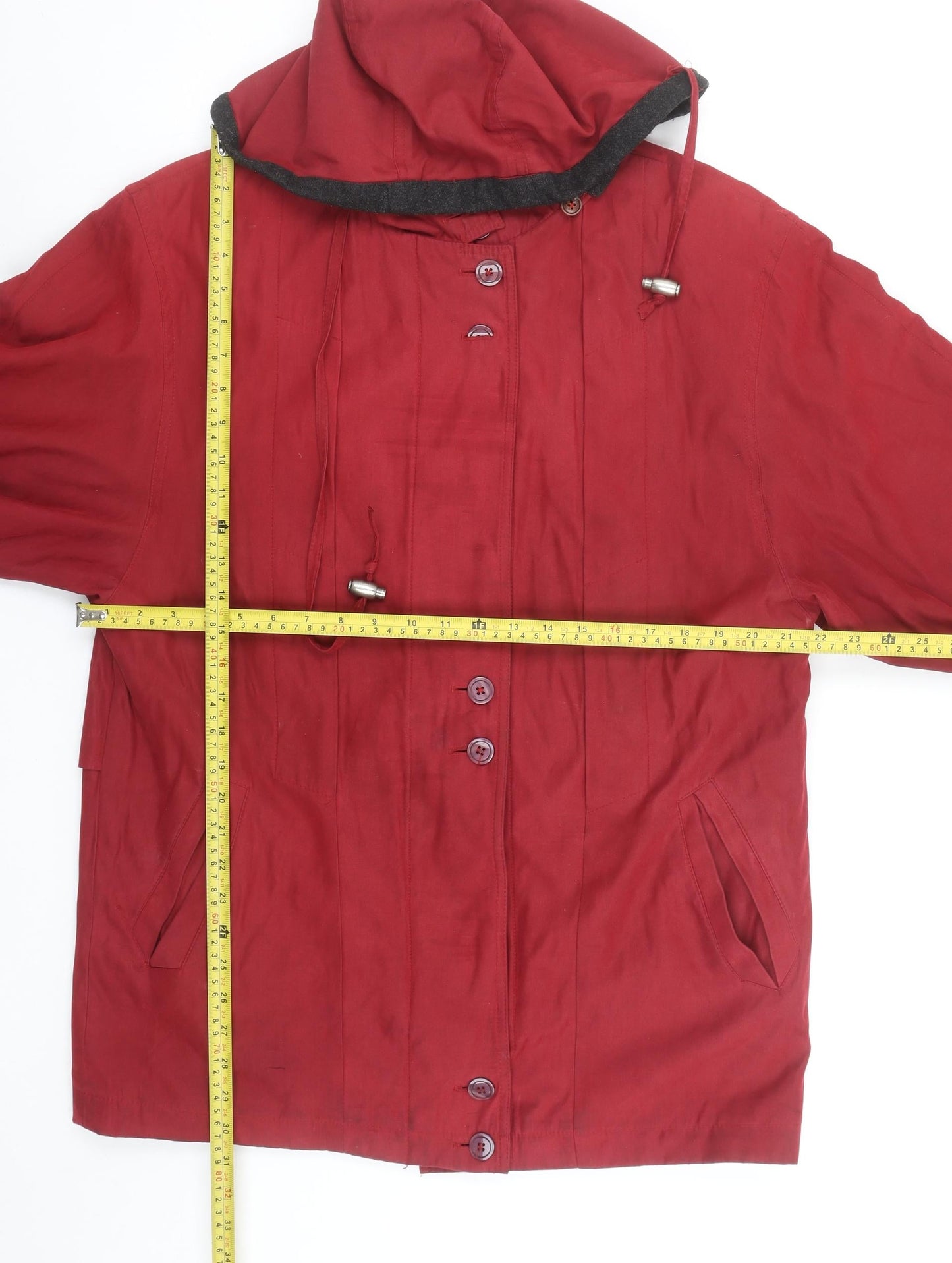 Womens UK Size 10 Savannah Red Rain Coat