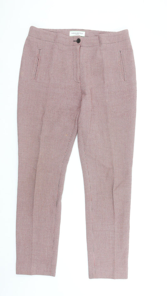 Womens UK Size 12 Carolyn Donnelly The Edit Slim Fit Cropped Multicoloured Trous