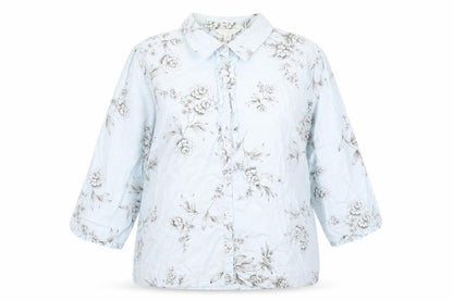 Womens UK Size M Charter Club Blue Basic Button-Up