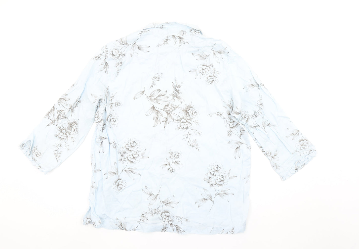 Womens UK Size M Charter Club Blue Basic Button-Up