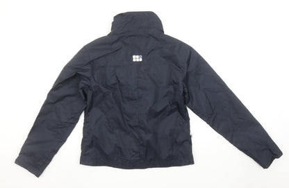 BLOX Womens Blue Lightweight Windbreaker Jacket Size 10