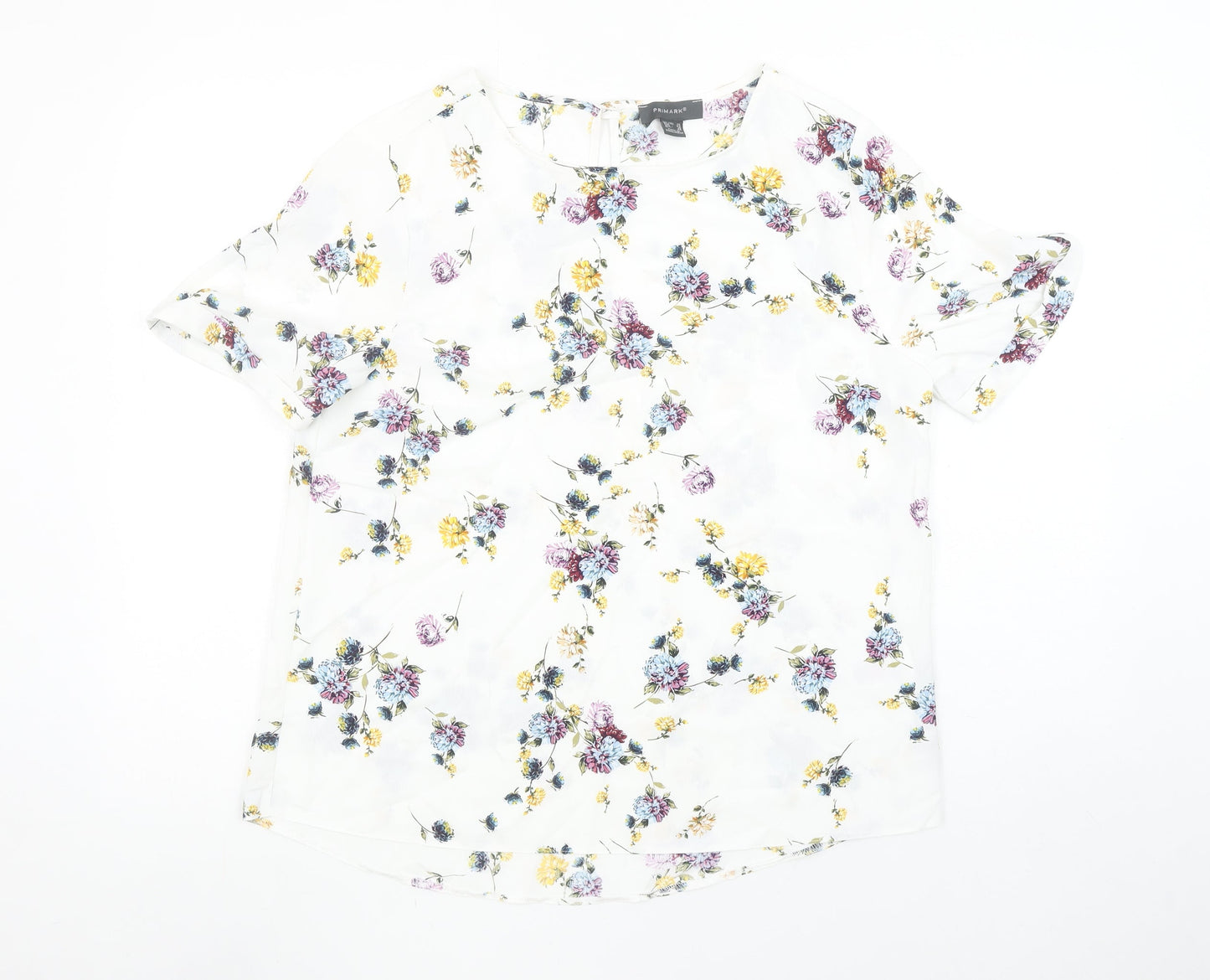 Womens UK Size 14 Primark White Tunic Blouse