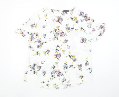 Womens UK Size 14 Primark White Tunic Blouse